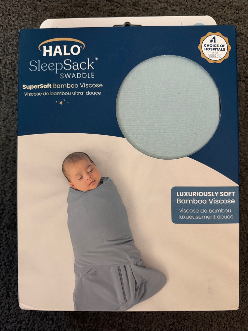 HALO SleepSack Swaddle - Light Blue (0-3 months)